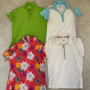 Izod Women's Polo Shirt Set - Green, Red, White, Blue